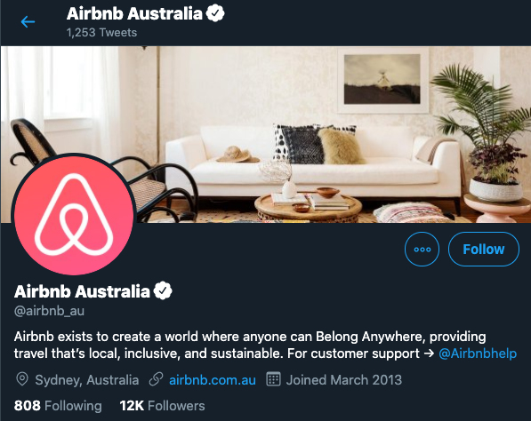 ملف airbnb أستراليا على تويتر