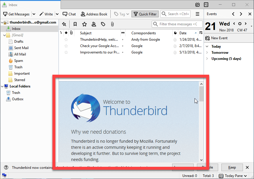 mozilla thunderbird