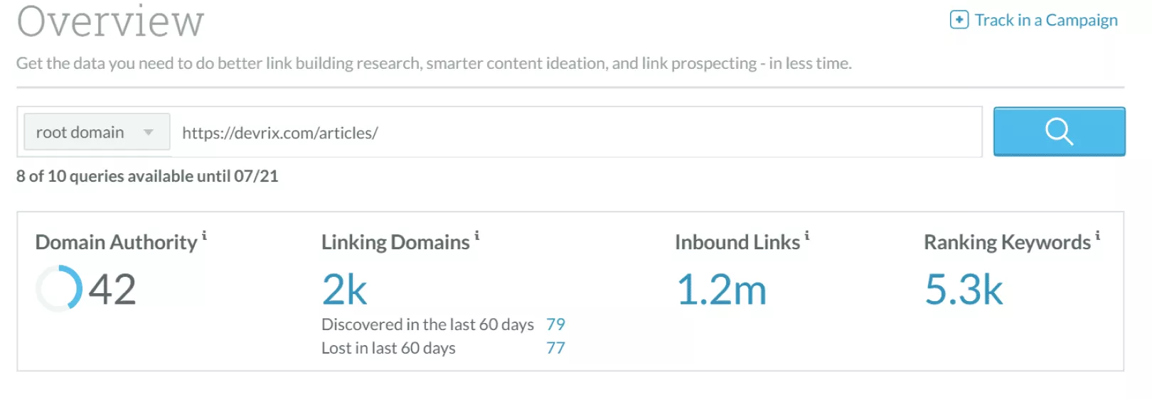 Moz Open Site Explorer