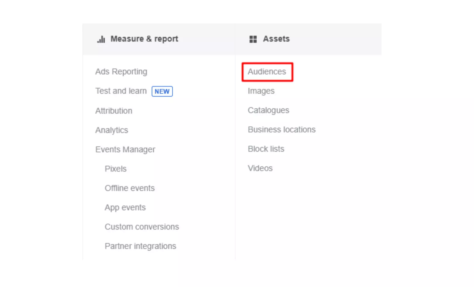 Painel de Gerenciamento de Negócios do Facebook Dois