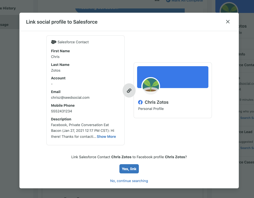 Sprout social salesforce link di integrazione contatti