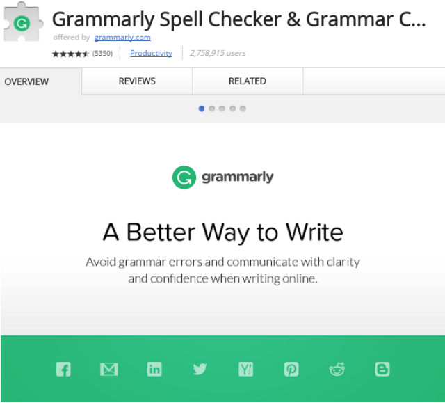 Grammarly Chrome Extension