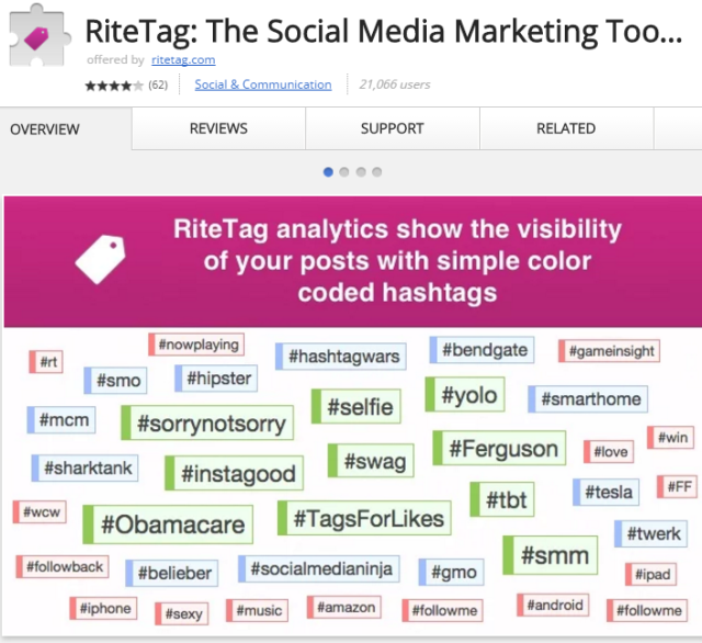 RiteTag Chrome Extension