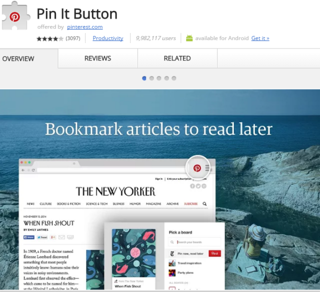 Pinterest Chrome Extension