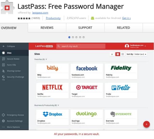 Lastpass Chrome Extension