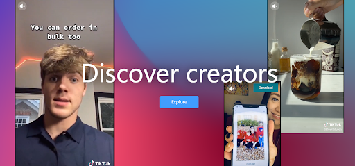 Uno screenshot del Creator Marketplace di TikTok.