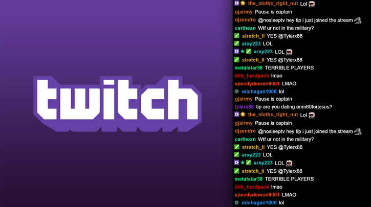 Chat in streaming di Twitch