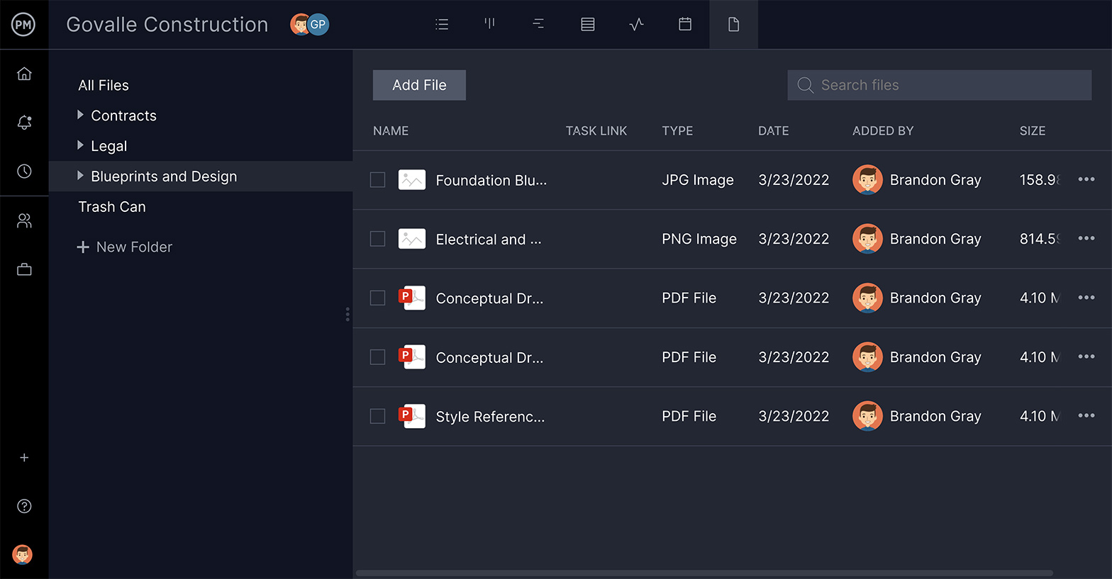 Penyimpanan file tak terbatas ProjectManager