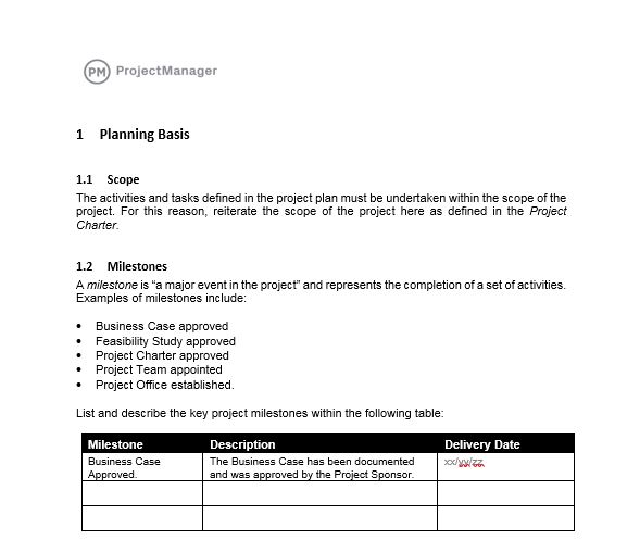 Kostenlose Projektplanvorlage für das Projektmanagement