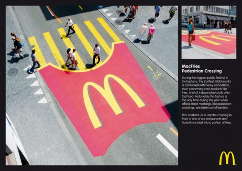 Contoh pemasaran Gerilya McDonald's, ide pemasaran kreatif