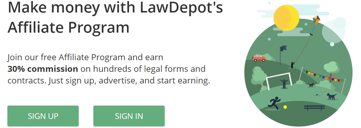 Law Depot affiliate: Legal Affiliate Program 