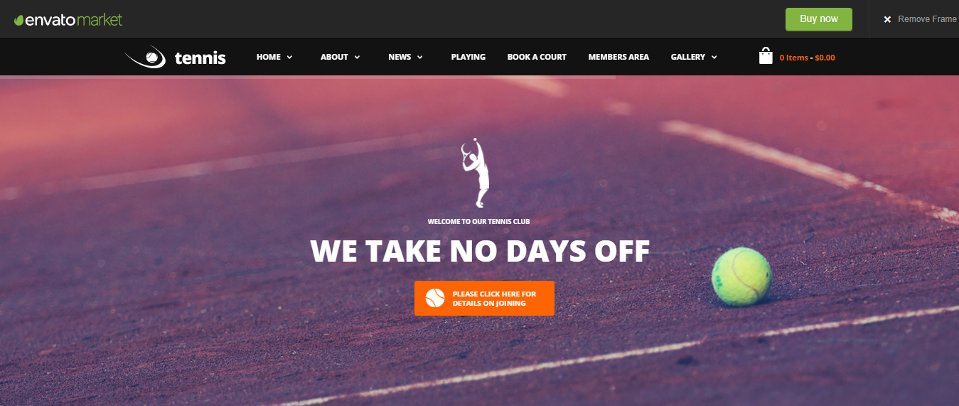 Tennis Sport Club - WordPress Sports Theme For Club