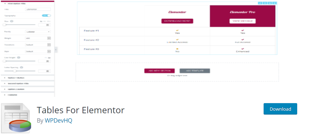 Tables For Elementor- Table of Content WordPress Plugins