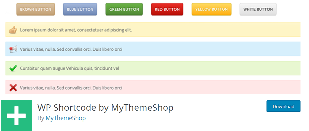 WP Shortcode by MyThemeShop — WordPress Shortcode Plugins