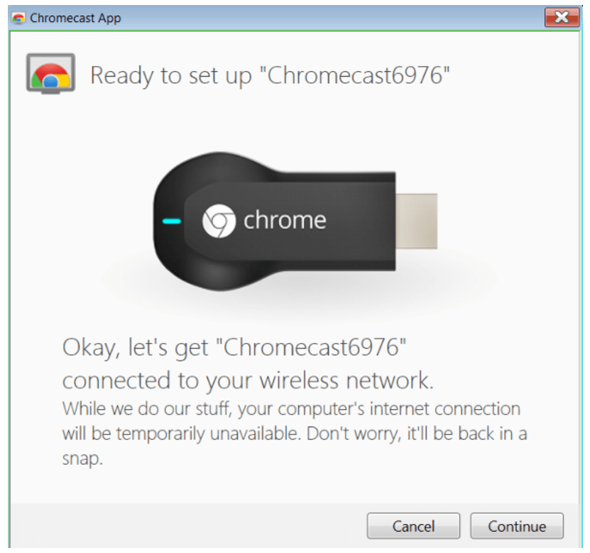 Ready to setup Chromecast