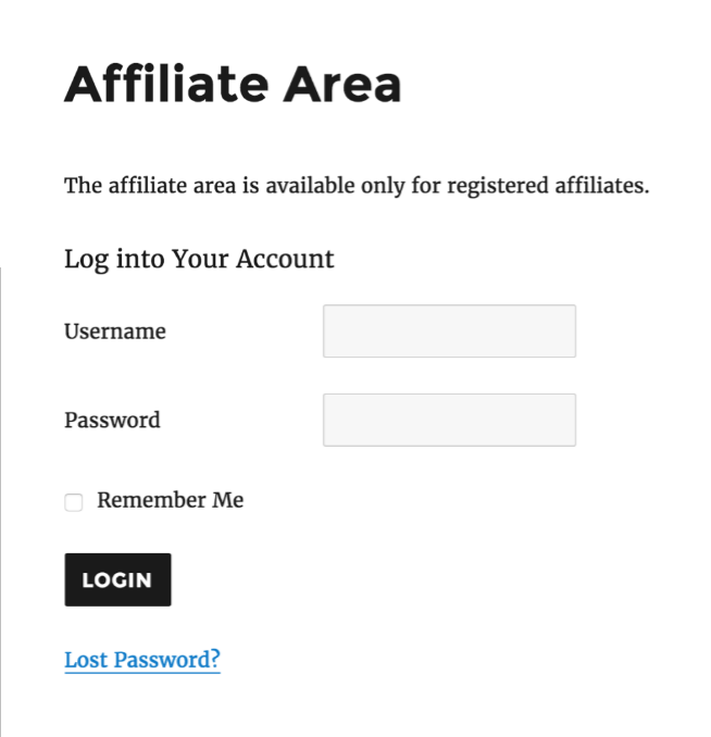 Affiliate Area- AffiliateWP Review