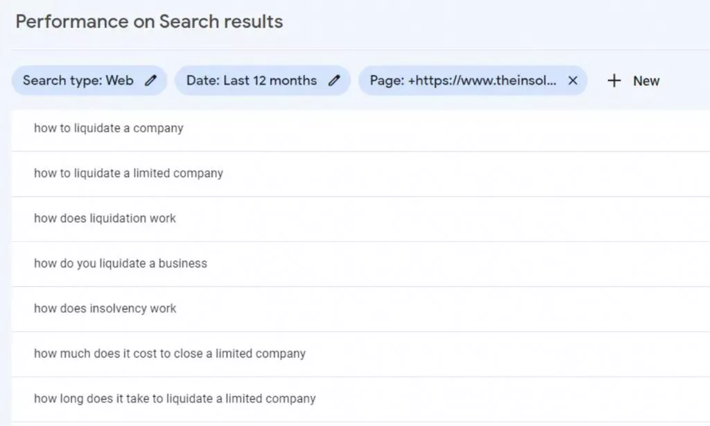 Performances sur les résultats de recherche