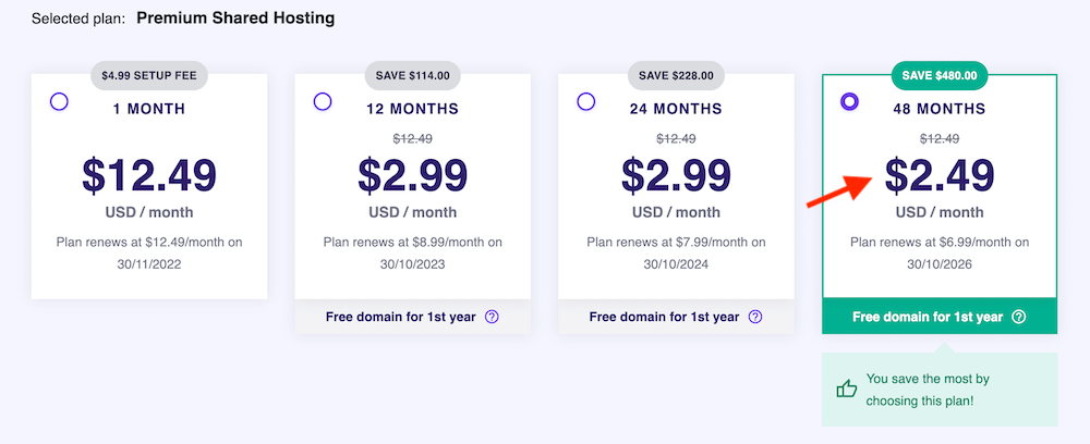 Hostinger 4-year plan