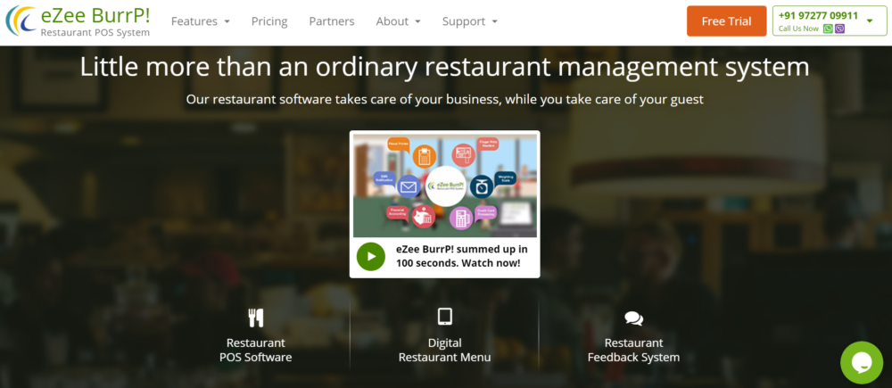 Restaurant POS Software eZee Burrp