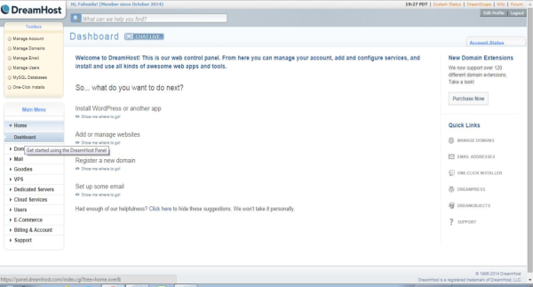dreamhost-dashboard
