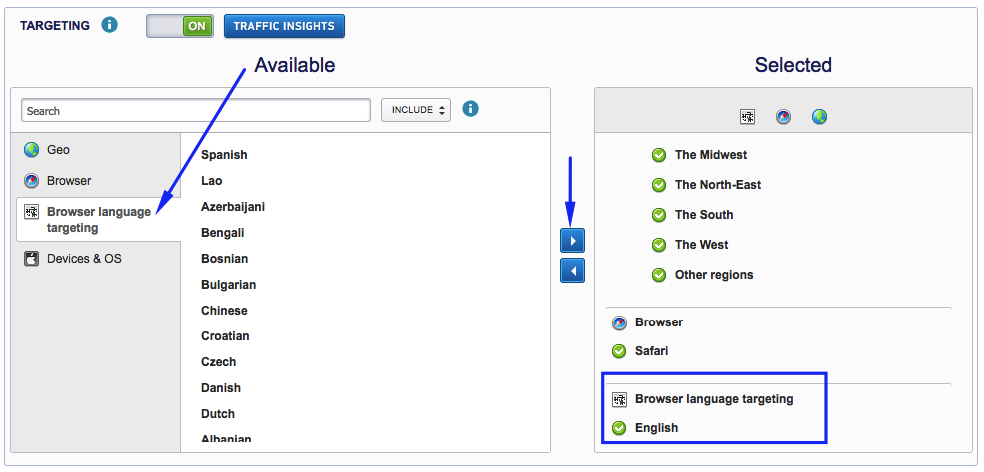 MGID vs Taboola- Language Selection