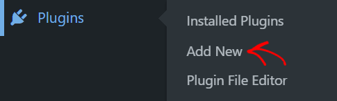 Menu Aggiungi plug-in di WordPress