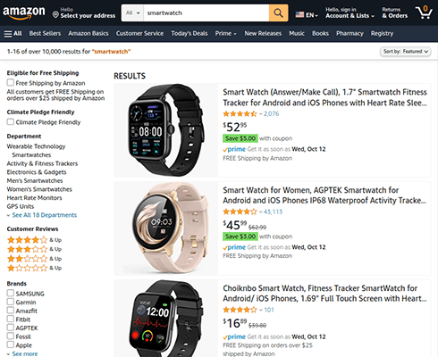 smartwatch amazon