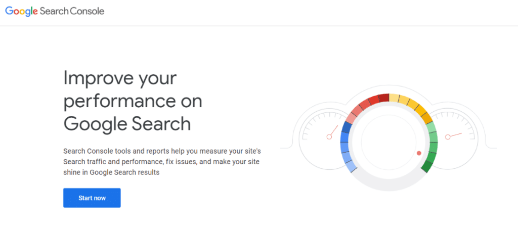 Googleサーチコンソールのホームページ