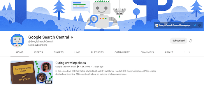 Google Search Central - YouTube SEO Channel