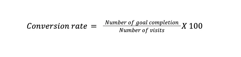 อัตรา Conversion= จำนวนเป้าหมายที่สำเร็จจำนวนการเข้าชมX 100