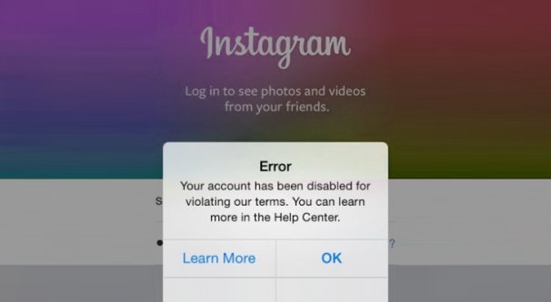 Instagram 帳戶已停用