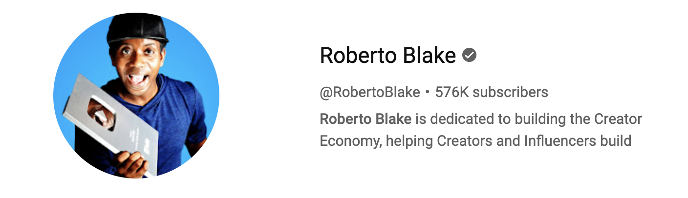 Pembuat YouTube Roberto blake