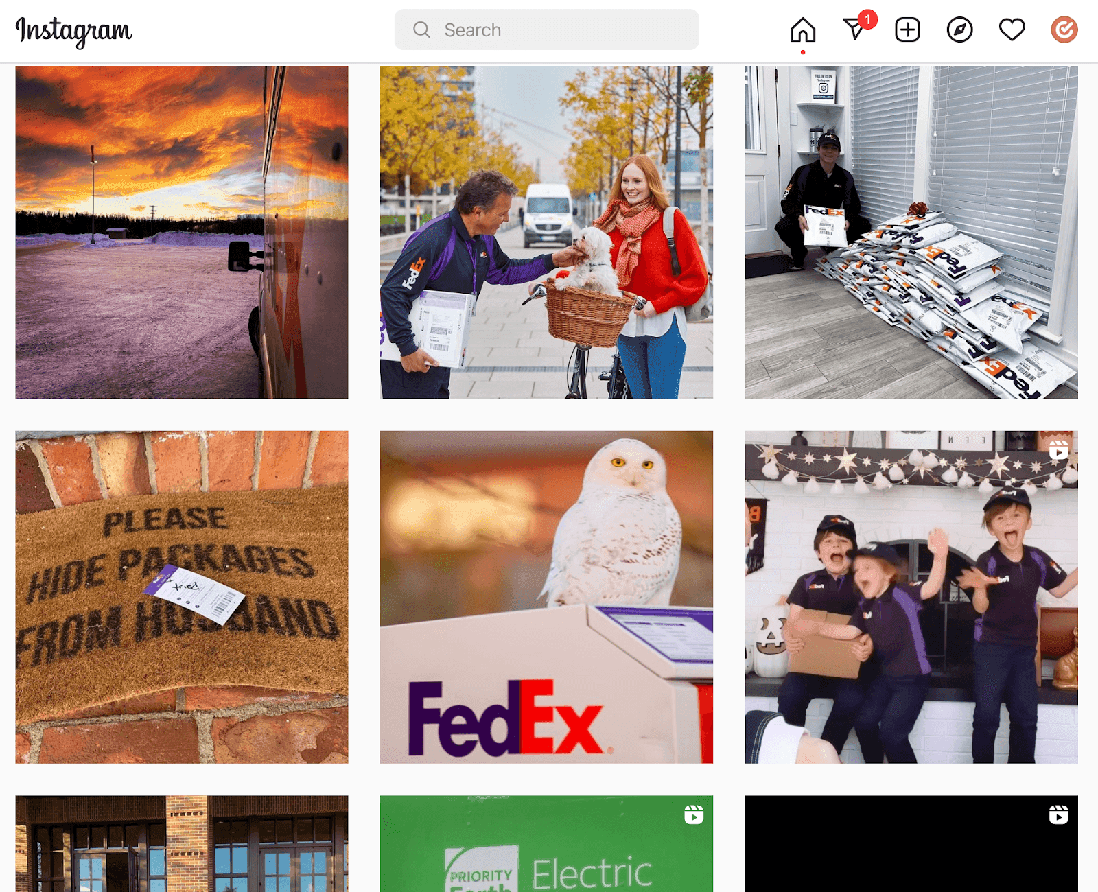 FedExはInstagramを使用してユーザーエンゲージメントを促進