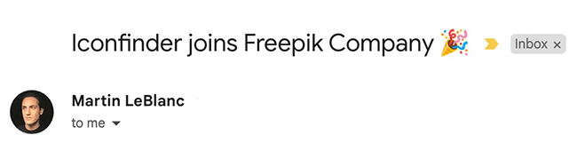 Iconfinder เข้าร่วมตัวอย่าง Freepik