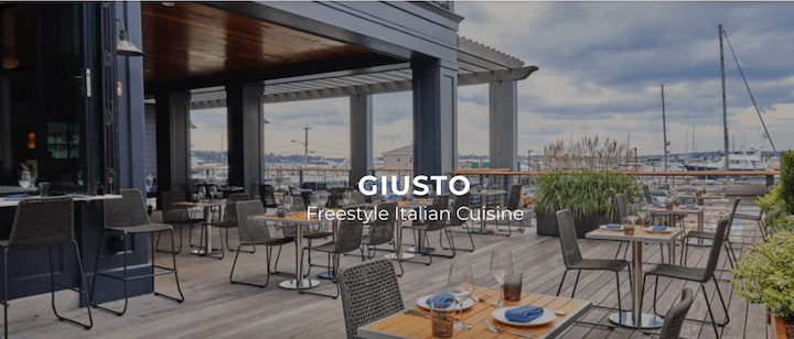 contoh desain website restoran - giusto