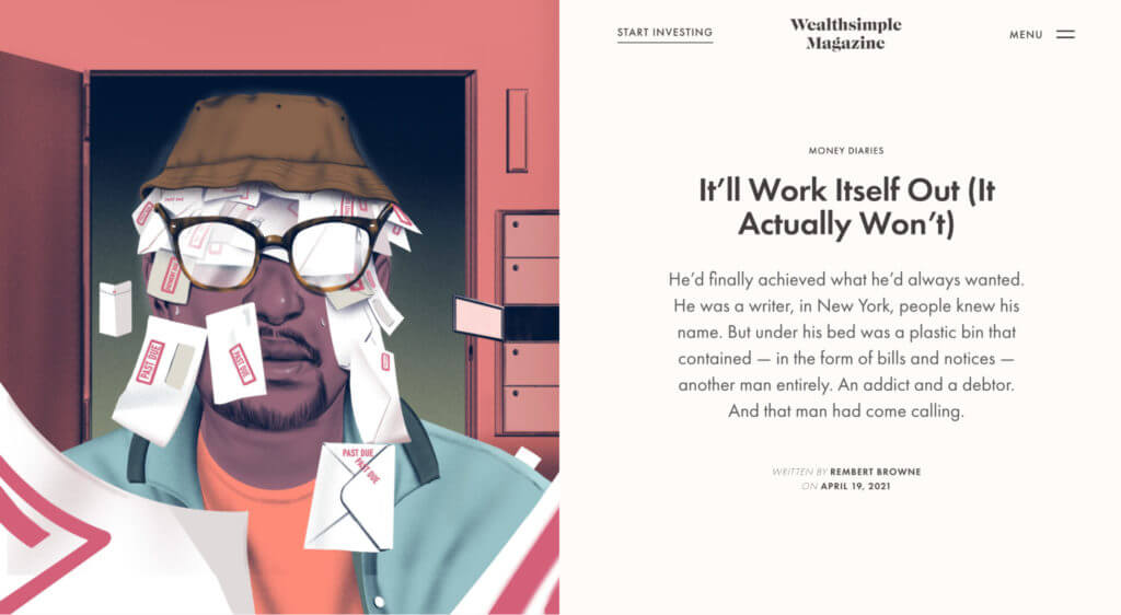 Contoh penceritaan kepemimpinan pemikiran dari Wealthsimple