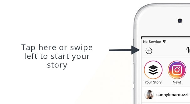 Atingeți pentru a crea o poveste Instagram