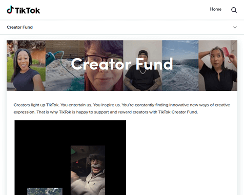 fond pentru creatori tiktok