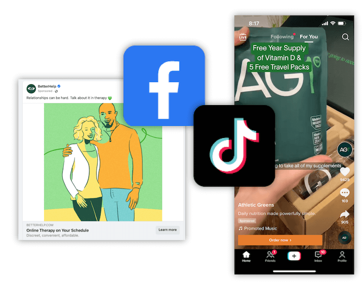 iklan facebook vs tiktok