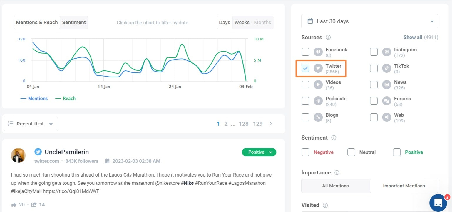 Tracking von Erwähnungen mit dem Brand24-Tool