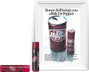 Bonne Bell（後來的 Lip Smackers）與 Dr. Pepper 的聯名產品