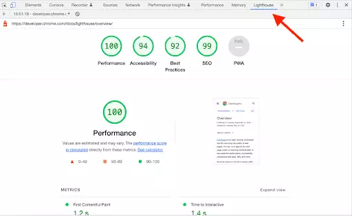 Chrome DevTools で Google Lighthouse を実行する方法