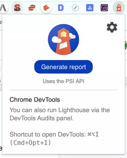 Chrome 拡張機能で Google Lighthouse を使用する方法