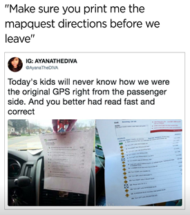 قوائم الدليل - meme حول استخدام mapquest