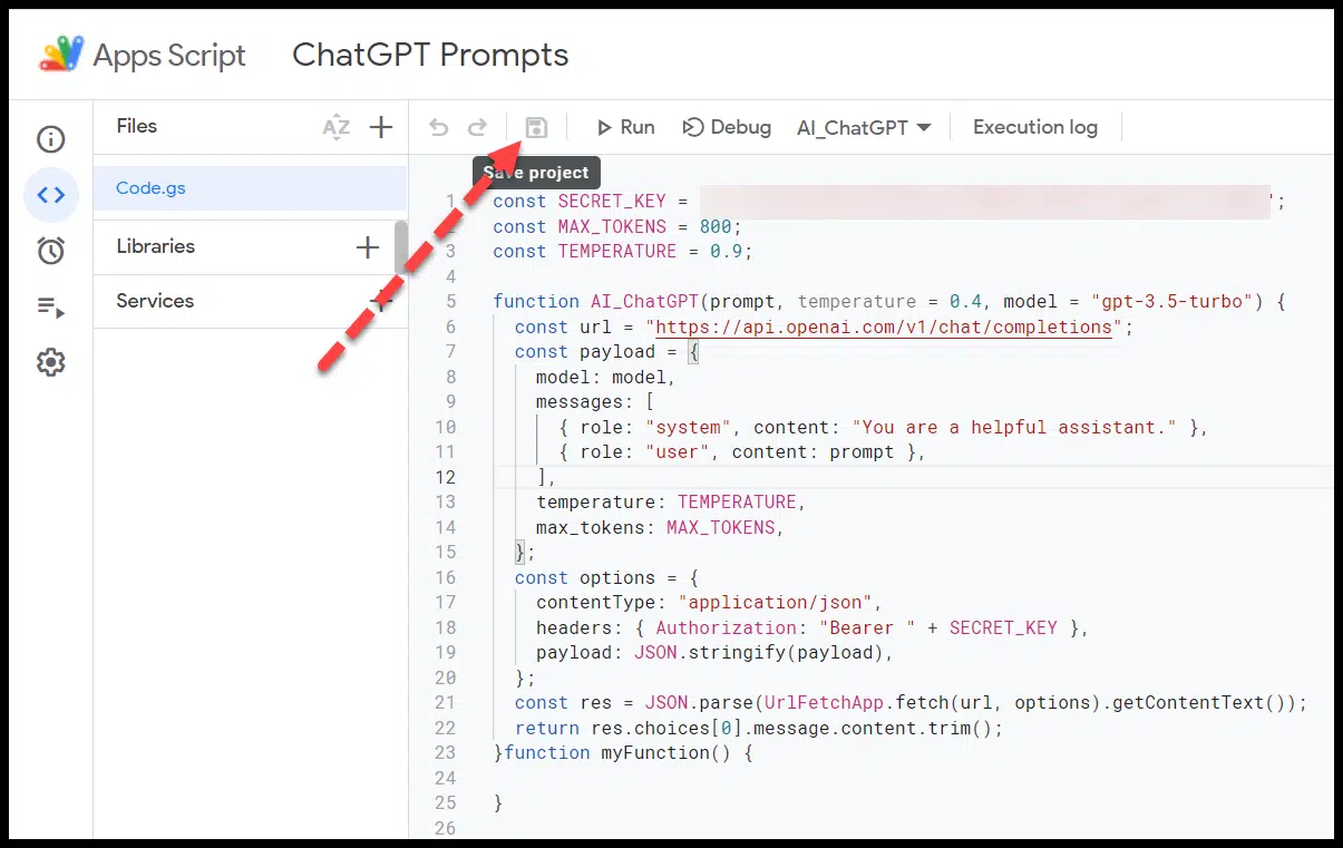 ChatGPT API — skrypt aplikacji