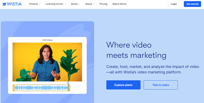 Wistia-Homepage