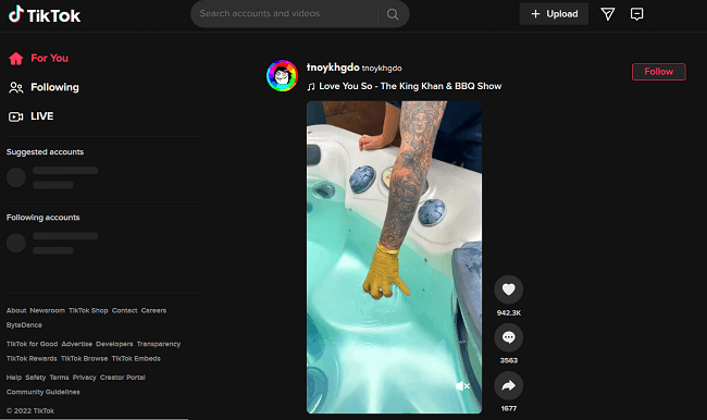 TikTok-Homepage