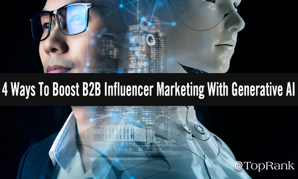 4 façons de booster le marketing d'influence B2B avec une image d'homme et de robot IA générative