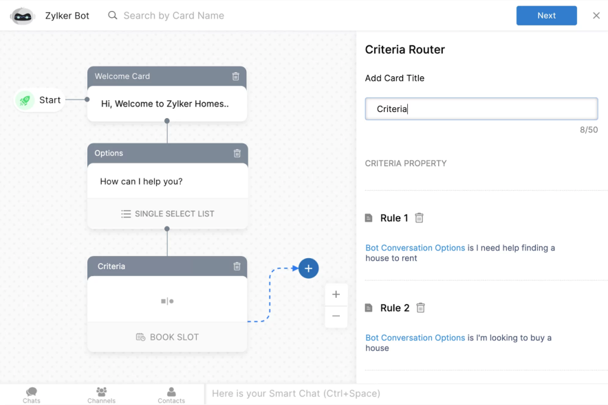 chatbot zoho