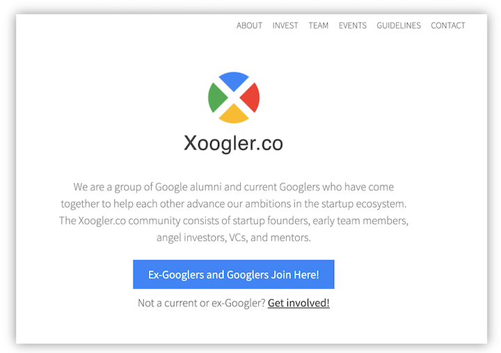 الصفحة الرئيسية لموقع xoogler.co